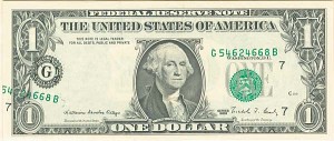 Paper Money Error - $1 Strange Overprint